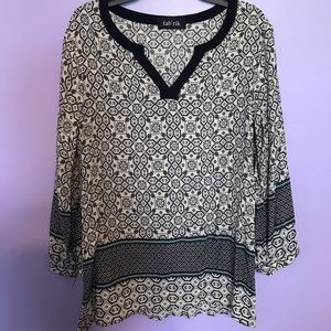 Black and white patterned shirt